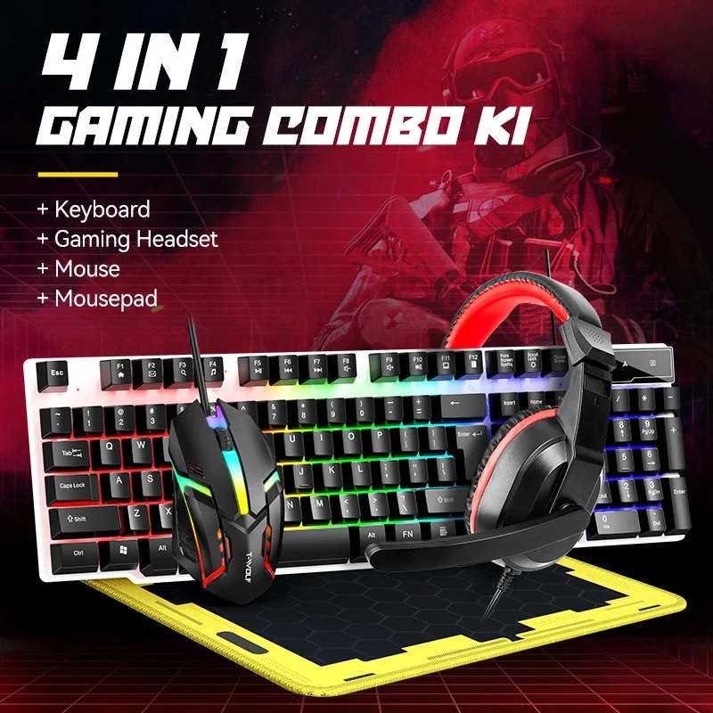 Gaming Keyboard Mouse Set - Kombo Headset Gaming Keyboard dan Mouse