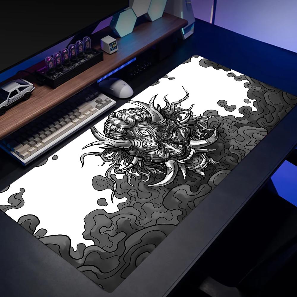 Gaming Keyboard Mouse Set - Oni Hannya Mouse Pad Set Besar