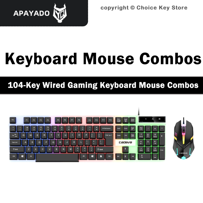 Gaming Keyboard Mouse Set - APAYADO LDK9122 Set Keyboard dan Mouse