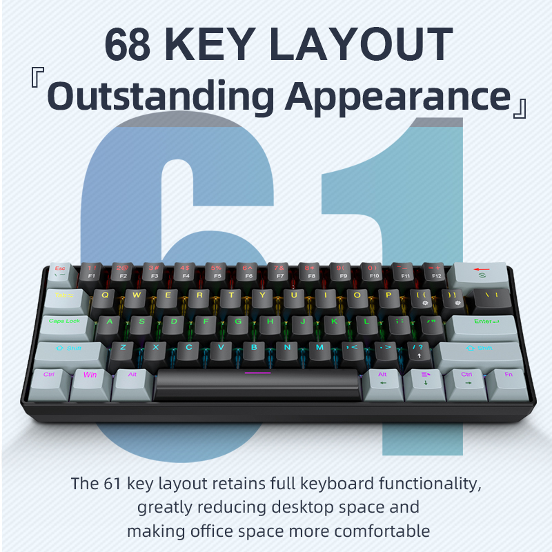APAYADO K61 Keyboard Mekanis M - Gaming Keyboard Mouse And Headset Combo ulasan dan harga