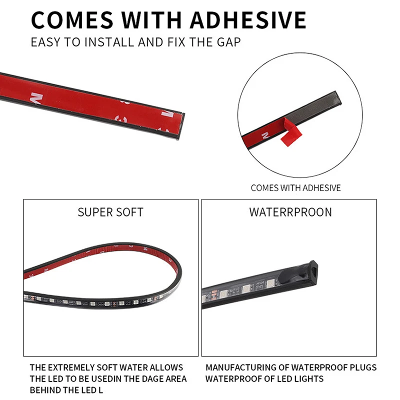 RGB lampu LED fleksibel bar la - Rgb Underglow Strip ulasan dan harga
