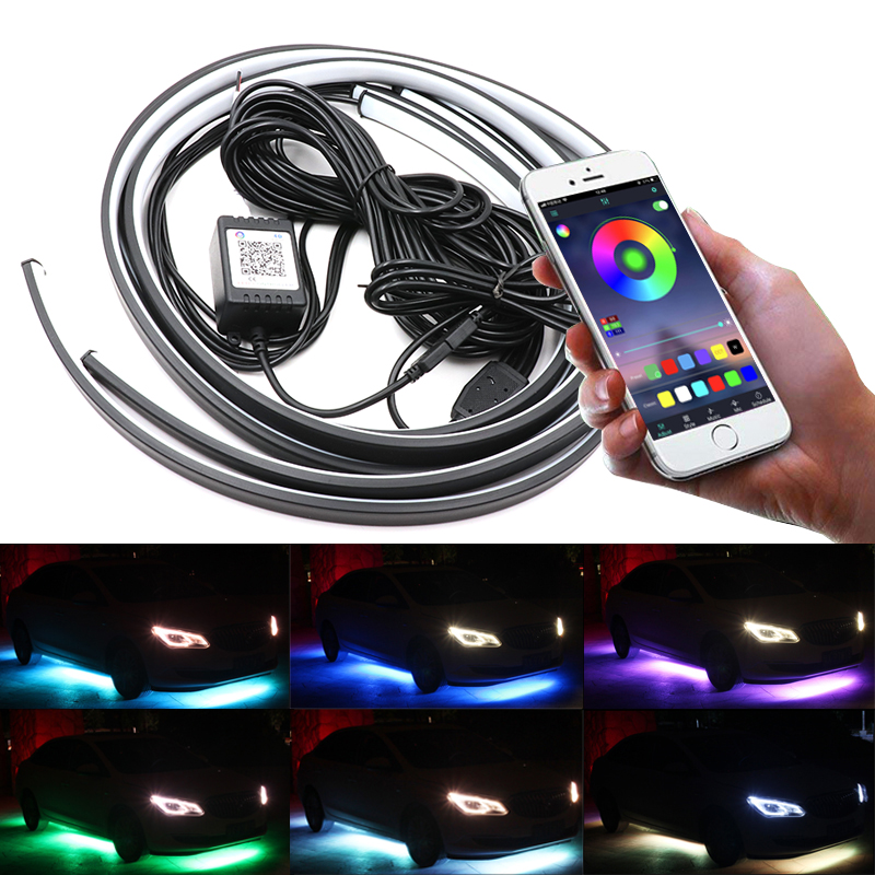 Niscarda 4 Buah 12V IP65 Kontr - Rgb Underglow Strip ulasan dan harga