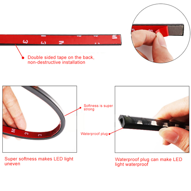 Niscarda 4 Buah 12V IP65 Kontr - Rgb Underglow Strip ulasan dan harga