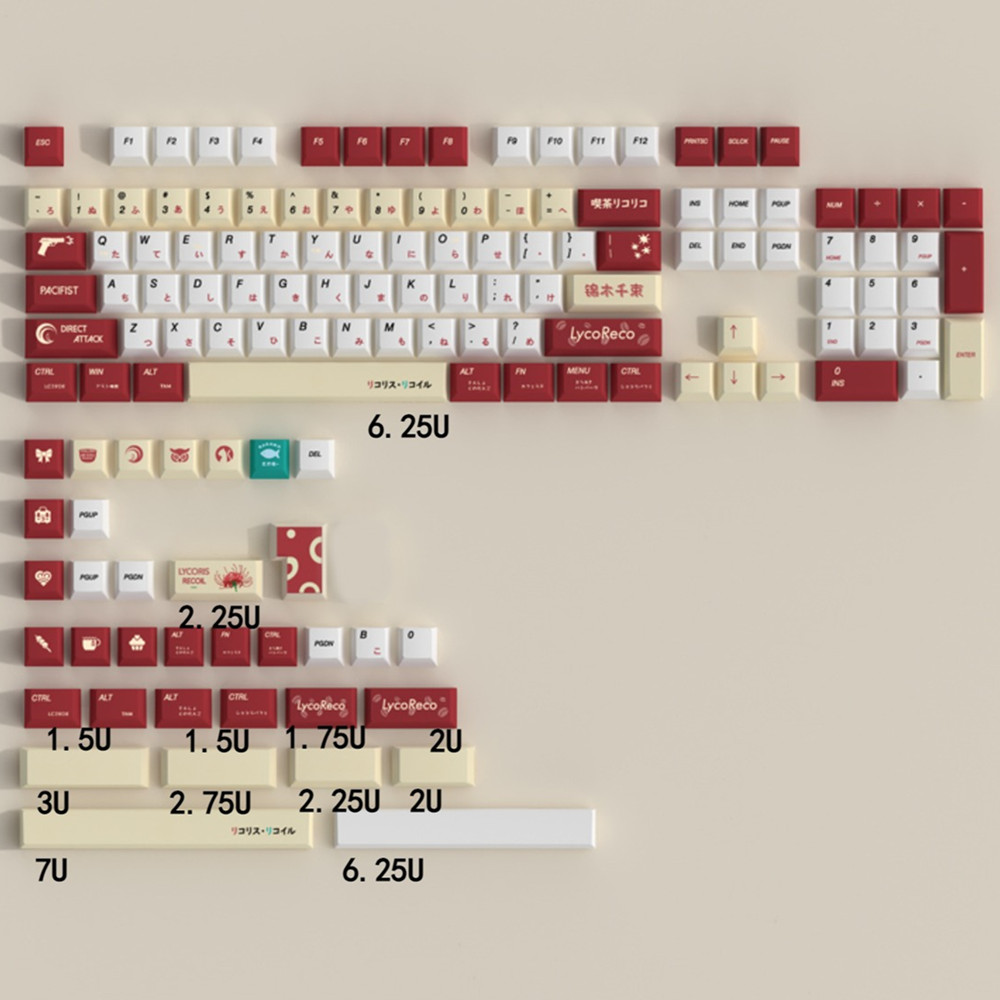Lycoris Recoil Anime PBT Keyca - Gaming Keyboard Ergonomics ulasan dan harga